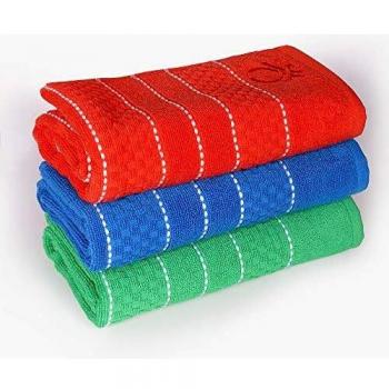 UNITED COLORS OF BENETTON. Set 3pcs paños Cocina 50x70cm 420gsm 100% algodón