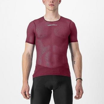 Camiseta interior Castelli Pro Mesh 2.0 manga corta burdeos - L