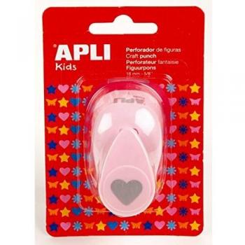 APLI Kids 13068 - Perforadora para papel figura corazón, 16 mm