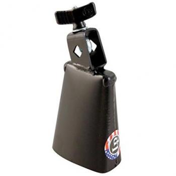 LP Latin Percussion Kuhglocke Tapon 4 brushed steel, schwarz, montierbar, mäßig trockener Sound mit leichten Obertönen, LP575