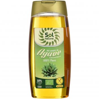 Sirope de Agave Orgánico Solnatural, 500ml, Sin Gluten y Antigoteo