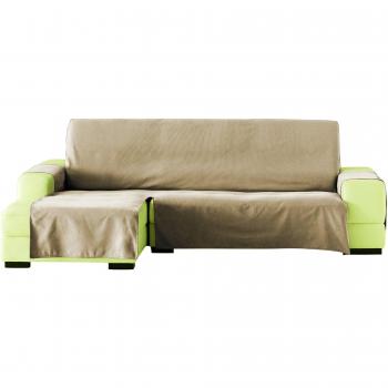 Eysa Lona Liso Chaise Longue 290 cm. Izquierda Vista Frontal - Col. 01-Beige