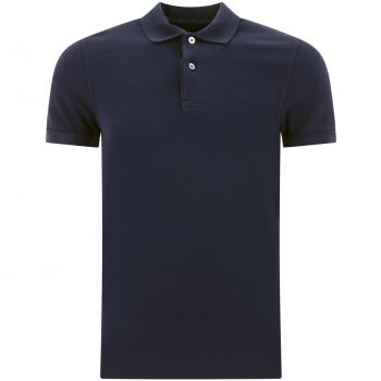 Tom Ford Men's Blue Piqué Tennis Polo Shirt Size 54