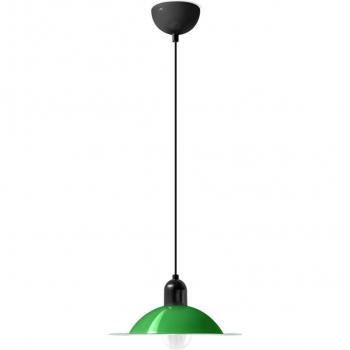 Lámpara colgante LED Stilnovo Lampiatta, Ø 28 cm, verde