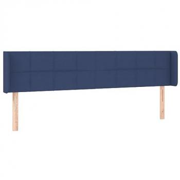 Cabecero de Tela Azul con Orejas 203x16x78/88 cm