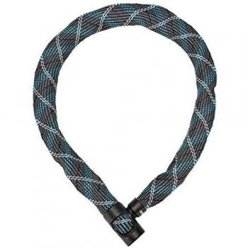 ABUS Ivera Chain 7210/110 - Crossing Grey, Flexible Synthetic Fiber Lock with Security Level 8