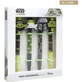 Pack de 4 Bolígrafos The Mandalorian Grogu Multicolor