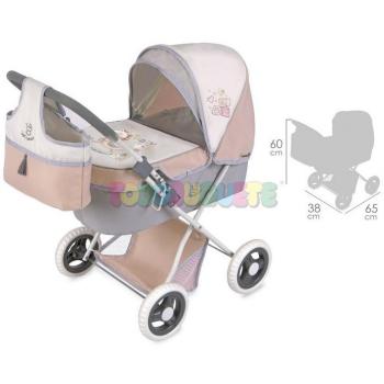 Carrito de muñeca plegable Funny Rosa para muñecas de hasta 48 cm