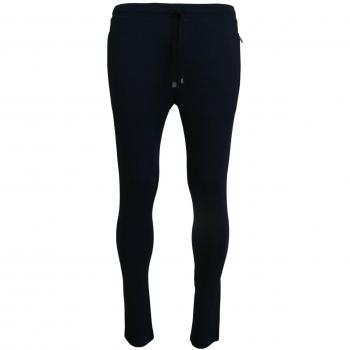 Blue Mens Sport Cotton Sweatpants - Dolce & Gabbana, Skinny Trousers, Male, Size XS (IT44)