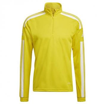 Sudadera de fútbol adidas SQ21 Camiseta Hombre, GP6474, Top Sweatshirt, Color: Amarillo/Blanco, Talla: XS
