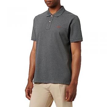 Polo Gant Regular Fit de Piqué Contrastado Gris Melange para Hombre - Talla XXL
