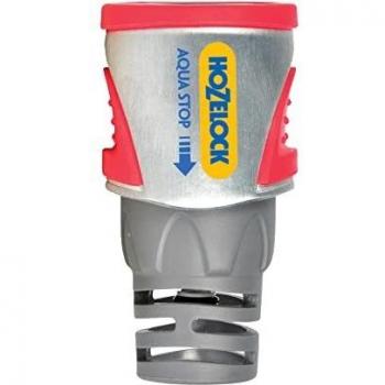 Hozelock - Conector metálico aquastop para manguera de 19mm