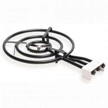 Briebe MOD600 Paellero Triple Aro 60cm, Quemador de Gas Butano para Cocinar Paellas, Plancha y más