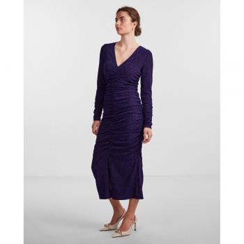 Vestido drapeado con brillos Yas