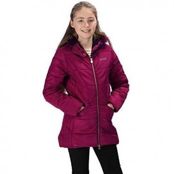 Regatta Chaqueta con capucha para niños Bluebelle' aislada y acolchada, Unisex niños, Chaquetas acolchadas, RKN085 47WC05, morado, 5-6 años