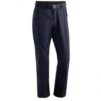 Maier Sports Men's Tech Pants M - Warm Softshell, Windproof, Stretchy - Short Size 29, Dark Blue