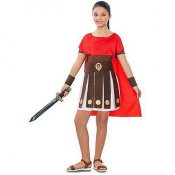Disfraz Guerrera Romana 5-6 Años (Capa, Vestido, Cinturón y Muñequeras)