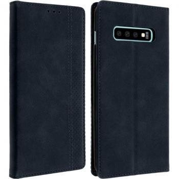 Funda Cartera y Soporte para Samsung Galaxy S10 - Azul Oscuro
