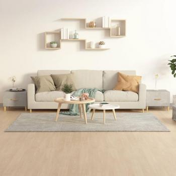 Mesas de café 2 piezas Hormigón gris 50x50x40 Madera multicapa