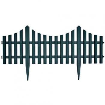 vidaXL 17 pcs Lawn Dividers 10 m Green