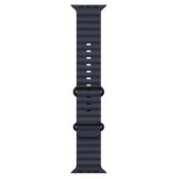 Correa Apple Ocean azul marino para Apple Watch de 49mm en titanio negro