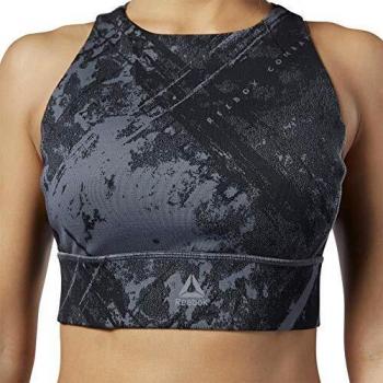 Reebok Cbt Jacquard Bralette Sujetador Deportivo, Mujer, Black, XL