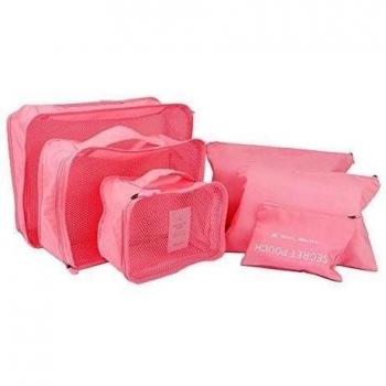 Set 6 unidades Organizador de equipaje de viaje perfecto Bolsas Portátil de equipaje nylon