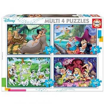 Educa Disney Classics Multi Progressive Puzzle Set (4 in 1, 50-80-100-150 Pieces)