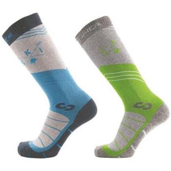 Sinner Calcetines Esquí Mountain 2 Pares Azul Talla L Modelo MENS SKI SOCKS MOUNTAIN SKI PACK - BLUE/GREEN - 42-44