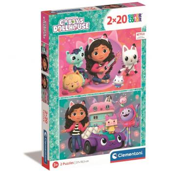 Puzzle 2x20 Gabby´s Doll House de Clementoni 24802 Puzzles por piezas