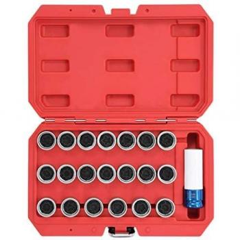 vidaXL - Herramienta para candado de Llantas de 21 Piezas. Llave antirrobo para Ruedas