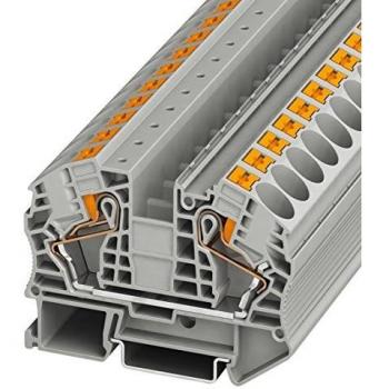 Bornes de paso Phoenix Contact PT 16 N - Terminal de conexión gris, capacidad de 0,5-25 mm² y corriente máxima de 76A