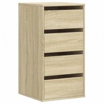 Cajonera de esquina madera ingeniería roble Sonoma 40x41x76 cm Marrón