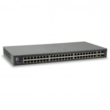 LevelOne FGU-5021 Unmanaged 50-Port Fast Ethernet Switch with 2 Gigabit SFP/RJ45 Combo Ports