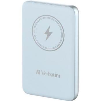 Power Bank Inalámbrico Verbatim Charge 'n' Go 10000 mAh Azul con Carga Magnética y USB-C PD 3.0