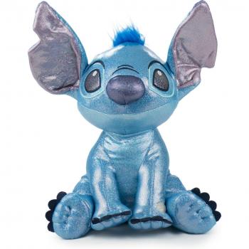 Peluche Stitch Glitter 100th Anniversary Disney con Sonido 34cm - Lilo & Stitch - Alta Calidad