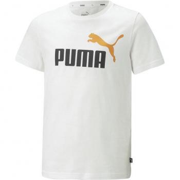Camiseta Puma Essentials+ Two-Tone Logo para Niño - Blanco