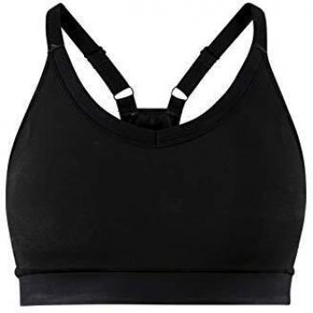 Craft Motion - Sujetador Deportivo para Mujer, Color Negro y Plateado, Mujer, Ropa Interior, 1907182-999000, Negro, Medium