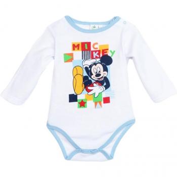Body bébé manches longues Mickey blanc/bleu clair 23mois