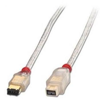 Lindy 30769 – Cable FireWire 800 premium 6 pin macho a 9 pin macho bilingüe, 7.5 m, transparente