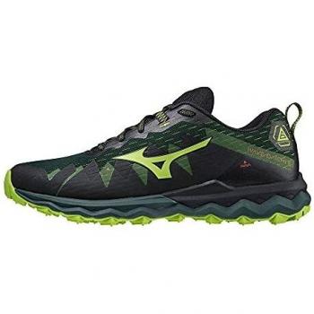 Mizuno Wave Daichi 6, Zapatillas de Trail Running Hombre, GreenGables/Limegreen/Obsidian, 44.5 EU