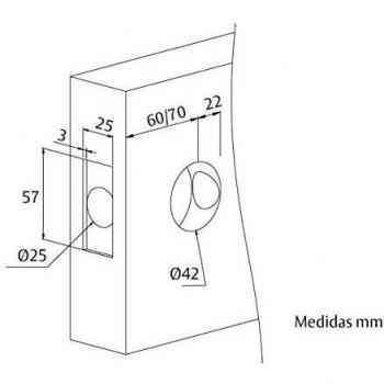 Tesa Assa Abloy 3505U0LM Juego De Pomos TULIPA Para Puertas Latón Mate Función 05 TULIPA