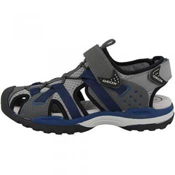 Sandalias Geox J Borealis Boy para Niños, Punta Cerrada, Color Gris Oscuro/Navy, Talla 31 EU