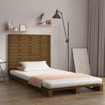 Cabecero de pared ámbar 141x3x91,5 cm madera maciza de pino marrón miel
