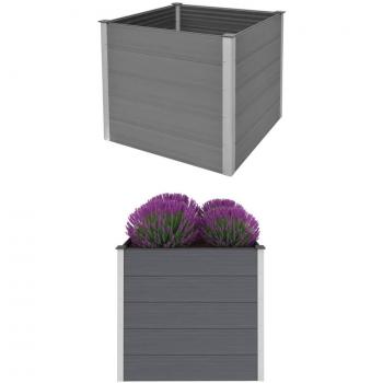 vidaXL Garden Raised Bed WPC 100x100x91 cm Grey