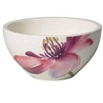 Villeroy & Boch Artesano Flower Art Tazón, 600 ml, Porcelana Premium, Blanco/Multicolor