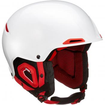 Uvex JAKK+ - Casco para Esquiar, Invierno, Unisex, Color White-Red, tamaño 52-55 cm