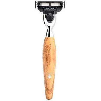 Maquinilla de Afeitar Mühle Kosmo Mach3® con Mango de Madera de Olivo