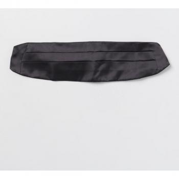 Salvatore Ferragamo Men's Black Silk Smoking Belt - One Size