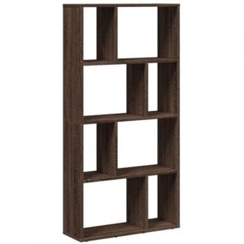 Estantería de madera de ingeniería marrón roble 60x20x120 cm, librería para libros, estante para libros